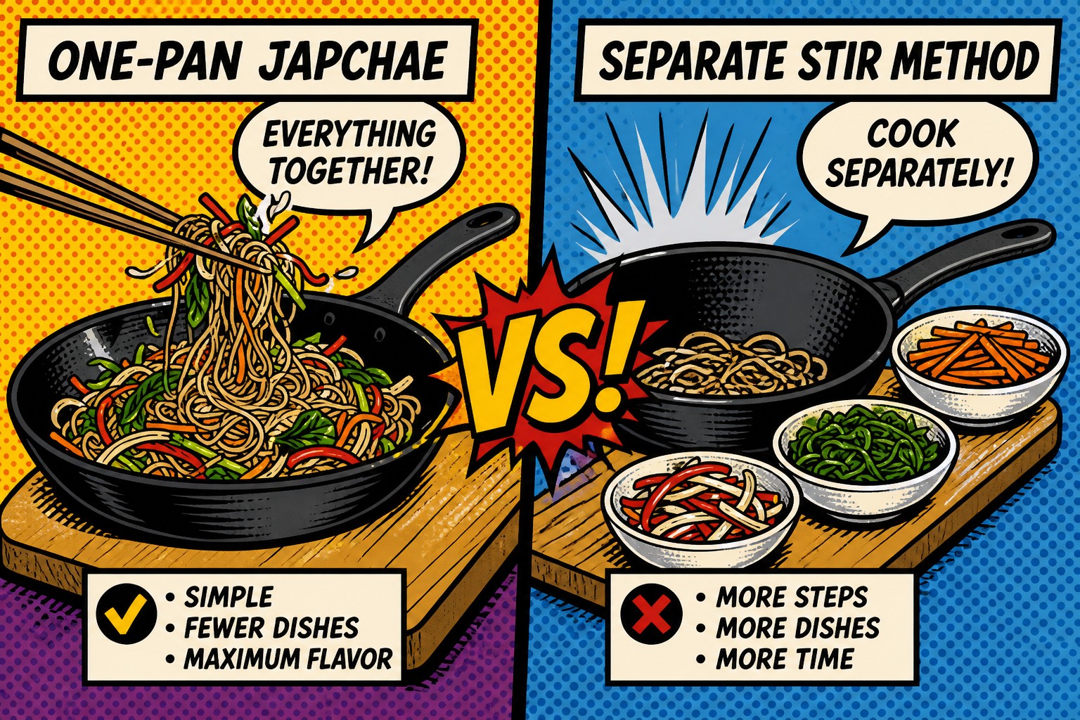 One-Pan vs. Classic Separate Stir: Which Japchae Is Yours?