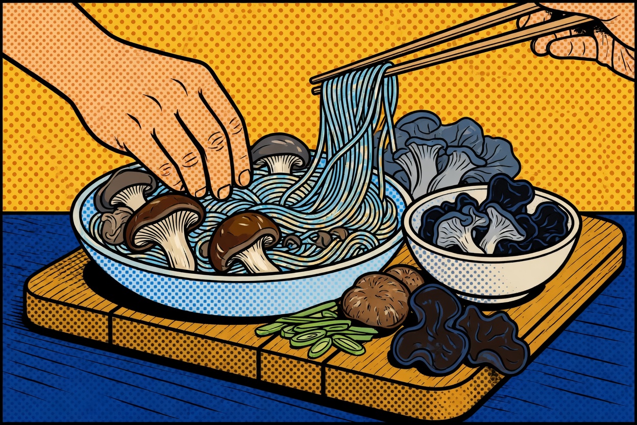 Mushroom Trio Deluxe Japchae